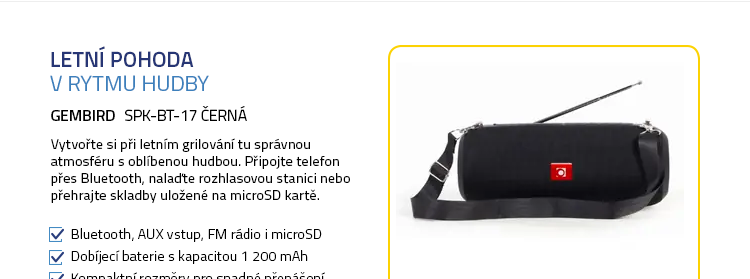 Gembird SPK-BT-17 černá