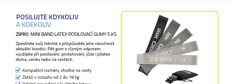 ZIPRO Mini Band Latex Posilovací gumy 5 ks
