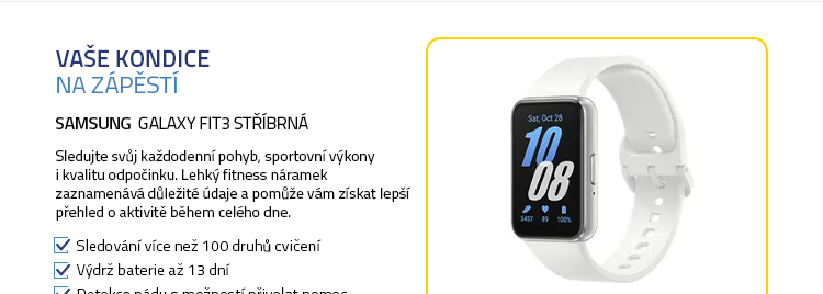 SAMSUNG Galaxy Fit3 stříbrná