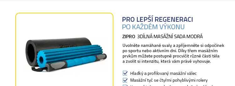 ZIPRO 3dílná masážní sada modrá