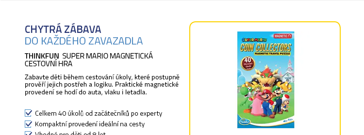 ThinkFun Super Mario Magnetická Cestovní hra