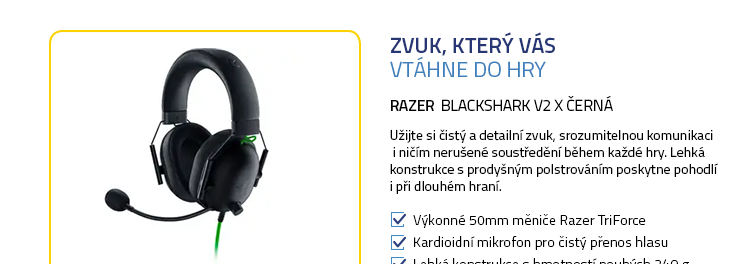Razer BlackShark V2 X černá