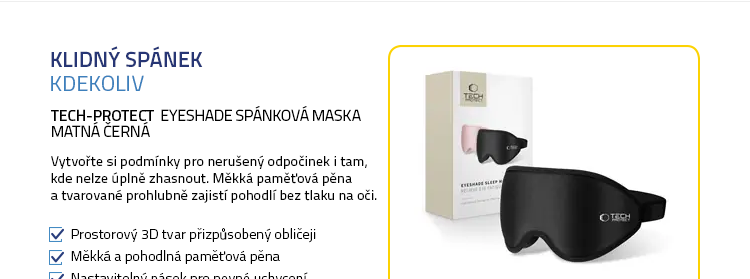 TECH-PROTECT Eyeshade spánková maska matná černá