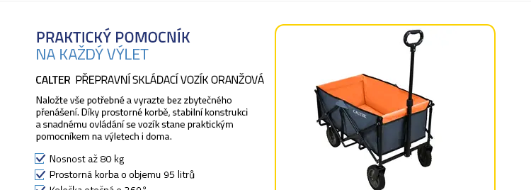 CALTER Přepravní skládací vozík oranžová