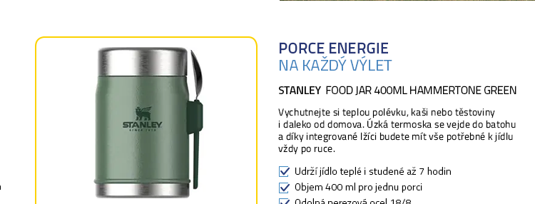 Stanley Food Jar 400ml Hammertone Green