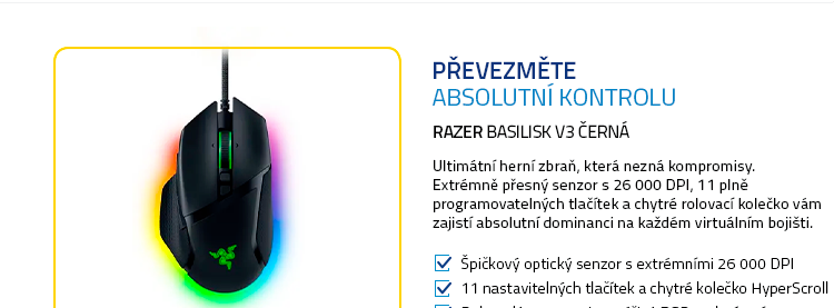 Razer Basilisk V3 černá