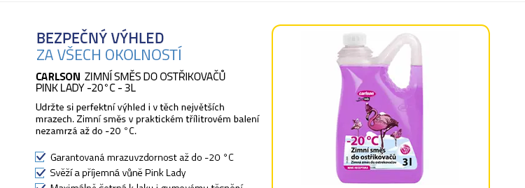 Carlson Zimní směs do ostřikovačů Pink Lady -20°C - 3l