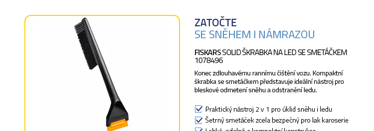 Fiskars Solid Škrabka na led se smetáčkem 1078496